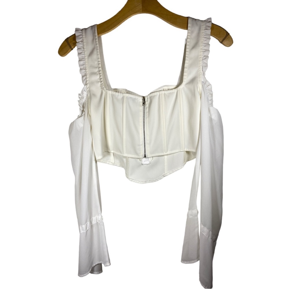 FASHION NOVA Corset Tank with Bell Sleeves - Picture 2 of 5